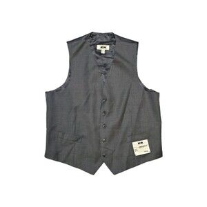 Joseph Abboud Gray Men's XXL Formal Dress Suit Vest 5-Button Closure 100% Wool